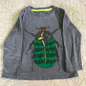 Long-sleeve beetle t, mini Boden size 4-5